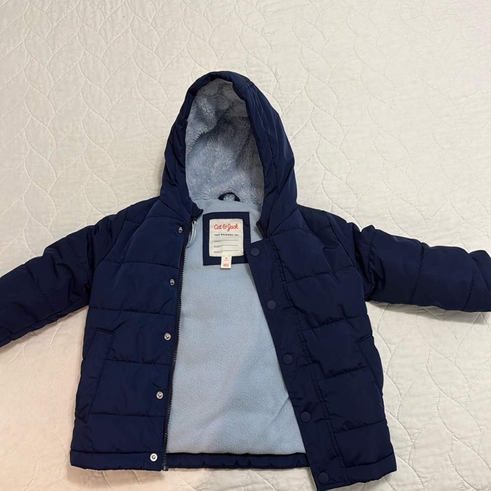 Cat & Jack Toddler puffer jacket with fleece inside